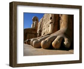 Luxor, Massive Feet on a Statue in the Temple of Karnak, Egypt-Mark Hannaford-Framed Photographic Print