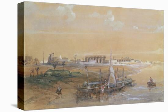 Luxor on the Nile, 1839-David Roberts-Stretched Canvas