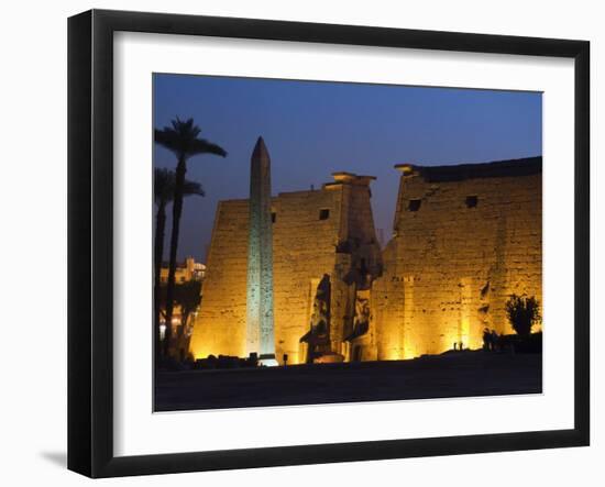 Luxor Temple, Luxor, Thebes, UNESCO World Heritage Site, Egypt, North Africa, Africa-Schlenker Jochen-Framed Photographic Print