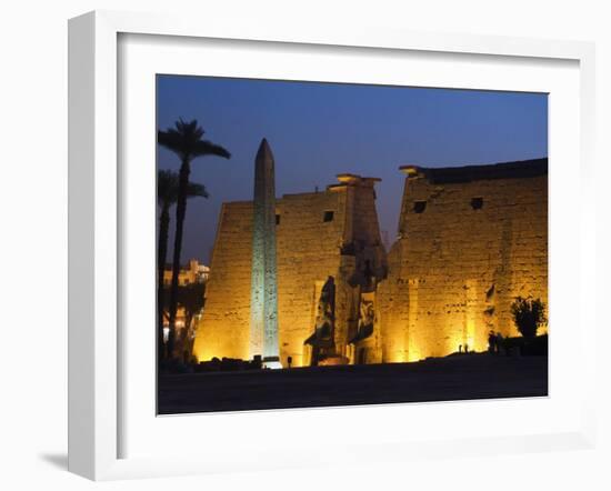 Luxor Temple, Luxor, Thebes, UNESCO World Heritage Site, Egypt, North Africa, Africa-Schlenker Jochen-Framed Photographic Print