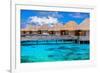 Luxury Beach Resort on Maldives, Many Cute Bungalows Standing on Transparent Water, Indian Ocean, R-Anna Omelchenko-Framed Photographic Print