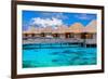 Luxury Beach Resort on Maldives, Many Cute Bungalows Standing on Transparent Water, Indian Ocean, R-Anna Omelchenko-Framed Photographic Print