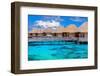 Luxury Beach Resort on Maldives, Many Cute Bungalows Standing on Transparent Water, Indian Ocean, R-Anna Omelchenko-Framed Photographic Print