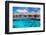 Luxury Beach Resort on Maldives, Many Cute Bungalows Standing on Transparent Water, Indian Ocean, R-Anna Omelchenko-Framed Photographic Print