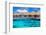 Luxury Beach Resort on Maldives, Many Cute Bungalows Standing on Transparent Water, Indian Ocean, R-Anna Omelchenko-Framed Photographic Print