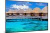 Luxury Beach Resort on Maldives, Many Cute Bungalows Standing on Transparent Water, Indian Ocean, R-Anna Omelchenko-Mounted Photographic Print
