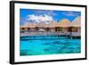 Luxury Beach Resort on Maldives, Many Cute Bungalows Standing on Transparent Water, Indian Ocean, R-Anna Omelchenko-Framed Photographic Print