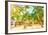 Luxury Beach Resort on Playa Del Carmen, Romantic Honeymoon, Beautiful Bungalow on Seaboard, Fresh-Anna Omelchenko-Framed Photographic Print