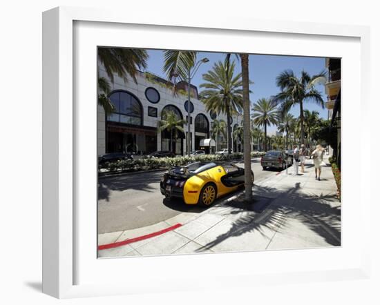 Luxury Car Parked on Rodeo Drive, Beverly Hills, Los Angeles, California, United States of America,-Gavin Hellier-Framed Photographic Print