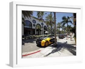 Luxury Car Parked on Rodeo Drive, Beverly Hills, Los Angeles, California, United States of America,-Gavin Hellier-Framed Photographic Print