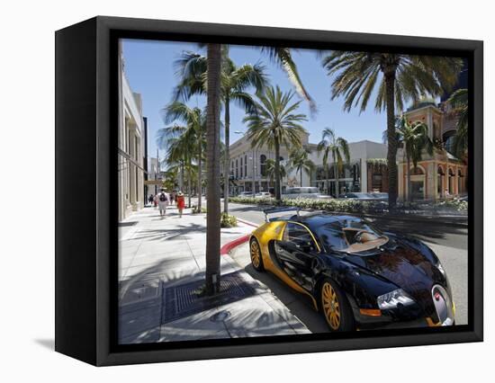 Luxury Car Parked on Rodeo Drive, Beverly Hills, Los Angeles, California, United States of America,-Gavin Hellier-Framed Stretched Canvas