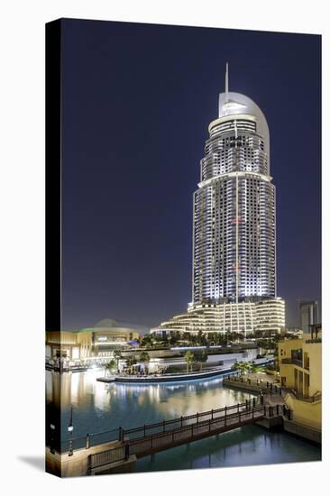 Luxury Hotel the Address, Souk Al Bahar, Downtown Dubai, Dubai, United Arab Emirates-Axel Schmies-Stretched Canvas