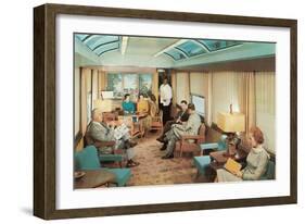 Luxury Lounge Car on Train-null-Framed Premium Giclee Print