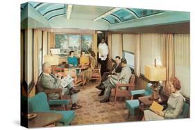 Luxury Lounge Car on Train-null-Stretched Canvas