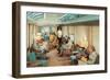 Luxury Lounge Car on Train-null-Framed Art Print