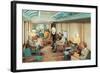 Luxury Lounge Car on Train-null-Framed Art Print