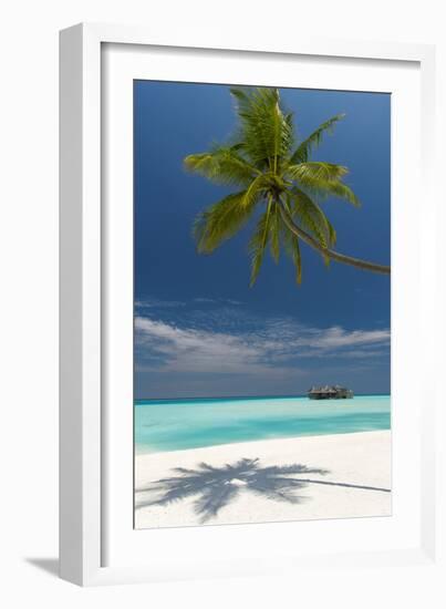 Luxury Over-Water Bungalow at Gili Lankanfushi Resort Maldives and Beach with Palm Trees-Sakis Papadopoulos-Framed Photographic Print