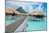 Luxury Overwater Vacation Resort on Bora Bora-pljvv-Mounted Photographic Print