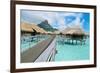 Luxury Overwater Vacation Resort on Bora Bora-pljvv-Framed Photographic Print