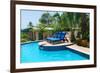 Luxury Resort Pool and Hotel Garden in Aruba.-MaxkateUSA-Framed Photographic Print