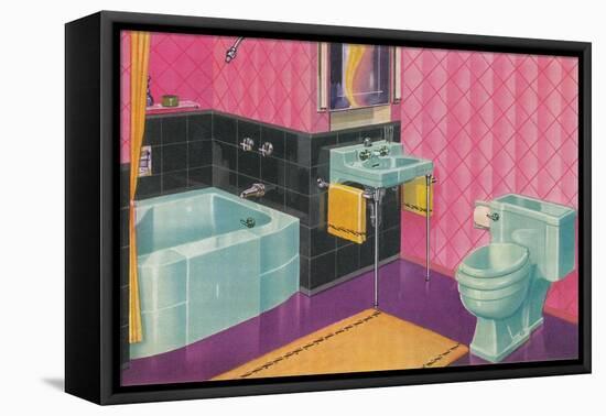 Luxury Thirties Bathroom-null-Framed Stretched Canvas