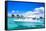 Luxury Yatch in Beautiful Ocean-SurangaWeeratunga-Framed Stretched Canvas