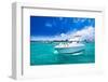 Luxury Yatch in Beautiful Ocean-SurangaWeeratunga-Framed Photographic Print