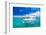 Luxury Yatch in Beautiful Ocean-SurangaWeeratunga-Framed Photographic Print