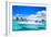 Luxury Yatch in Beautiful Ocean-SurangaWeeratunga-Framed Photographic Print