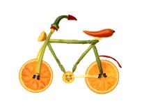 Vegetables and Fruit Forming the Shape of a Bicycle-Luzia Ellert-Photographic Print
