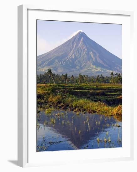 Luzon Island, Bicol Province, Mount Mayon, Near Perfect Volcano Cone, Philippines-Christian Kober-Framed Photographic Print