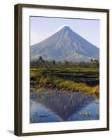 Luzon Island, Bicol Province, Mount Mayon, Near Perfect Volcano Cone, Philippines-Christian Kober-Framed Photographic Print