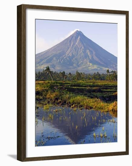 Luzon Island, Bicol Province, Mount Mayon, Near Perfect Volcano Cone, Philippines-Christian Kober-Framed Photographic Print