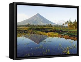 Luzon Island, Bicol Province, Mount Mayon, Near Perfect Volcano Cone, Philippines-Christian Kober-Framed Stretched Canvas