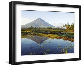 Luzon Island, Bicol Province, Mount Mayon, Near Perfect Volcano Cone, Philippines-Christian Kober-Framed Photographic Print