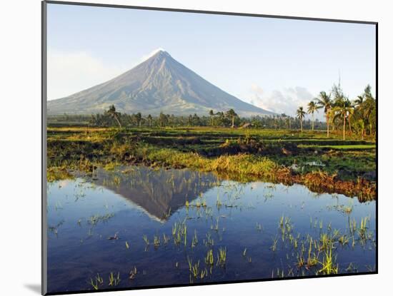 Luzon Island, Bicol Province, Mount Mayon, Near Perfect Volcano Cone, Philippines-Christian Kober-Mounted Photographic Print