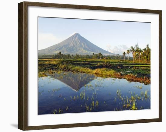 Luzon Island, Bicol Province, Mount Mayon, Near Perfect Volcano Cone, Philippines-Christian Kober-Framed Photographic Print