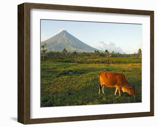 Luzon Island, Bicol Province, Mount Mayon Volcano, Philippines-Christian Kober-Framed Photographic Print