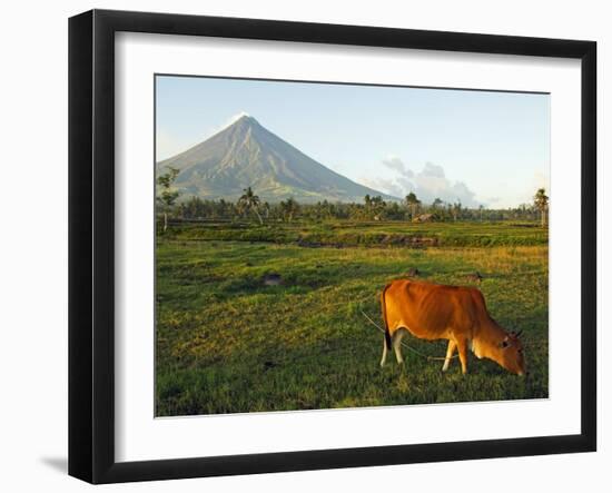 Luzon Island, Bicol Province, Mount Mayon Volcano, Philippines-Christian Kober-Framed Photographic Print