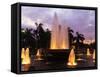 Luzon, Manila, Intramuros District - Rizal Park Fountain at Sunset, Philippines-Christian Kober-Framed Stretched Canvas