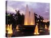 Luzon, Manila, Intramuros District - Rizal Park Fountain at Sunset, Philippines-Christian Kober-Stretched Canvas