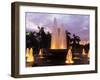 Luzon, Manila, Intramuros District - Rizal Park Fountain at Sunset, Philippines-Christian Kober-Framed Photographic Print