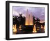 Luzon, Manila, Intramuros District - Rizal Park Fountain at Sunset, Philippines-Christian Kober-Framed Photographic Print