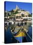Luzzu Fishing Boat, Mgarr Harbour, Gozo, Malta, Mediterranean, Europe-Stuart Black-Stretched Canvas