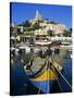 Luzzu Fishing Boat, Mgarr Harbour, Gozo, Malta, Mediterranean, Europe-Stuart Black-Stretched Canvas
