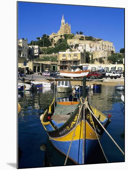 Luzzu Fishing Boat, Mgarr Harbour, Gozo, Malta, Mediterranean, Europe-Stuart Black-Mounted Photographic Print