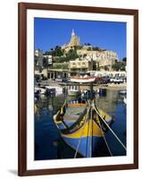 Luzzu Fishing Boat, Mgarr Harbour, Gozo, Malta, Mediterranean, Europe-Stuart Black-Framed Photographic Print