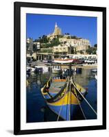 Luzzu Fishing Boat, Mgarr Harbour, Gozo, Malta, Mediterranean, Europe-Stuart Black-Framed Photographic Print