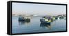 Luzzu Fishing Boats on the Harbor of Marsaxlokk, Malta-Martin Zwick-Framed Stretched Canvas