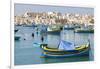 Luzzu Fishing Boats on the Harbor of Marsaxlokk, Malta-Martin Zwick-Framed Photographic Print